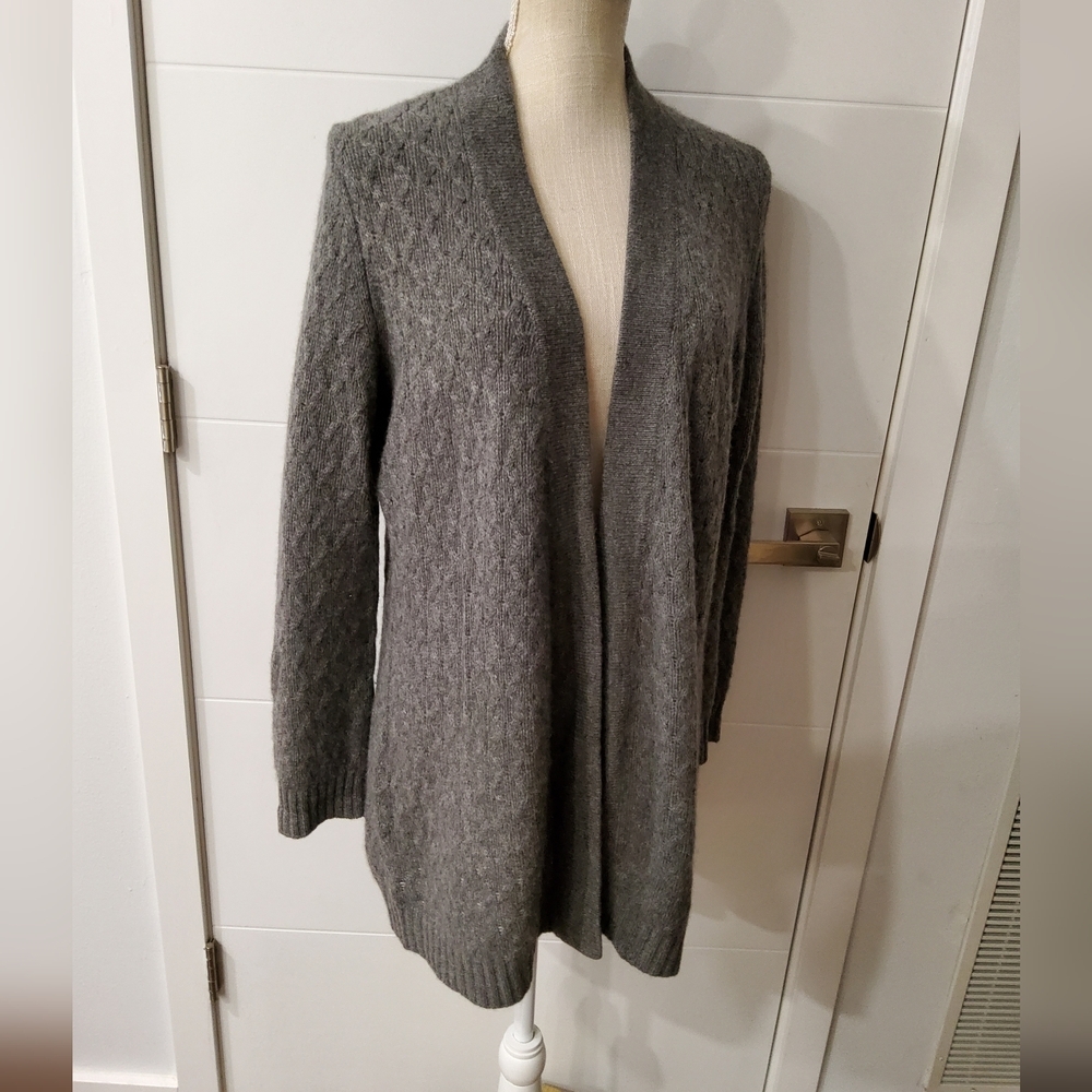 Cashmere Chapter Club 100% Cashmere Cable Knit Open Front Cardigan